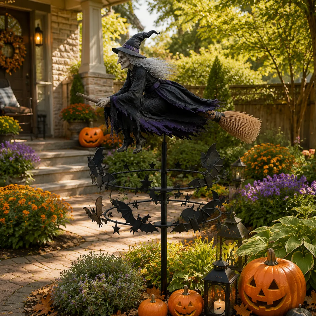 🔥50% Off Last Day -Halloween Early Bird Special🧙‍♀️ The Enchanted Witch Garden Wind Spinner