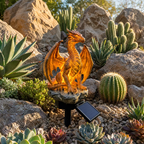 🔥Last Day 49% OFF - Dragon Legacy Golden Ember Edition Solar Garden Light🐉✨