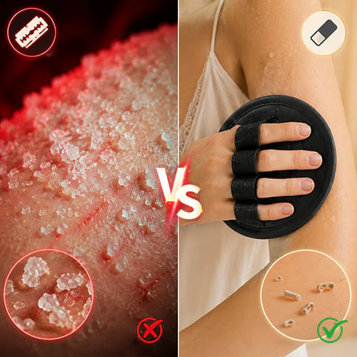 🧽 4-Pack Soft Rubber Shower Scrubber – Gentle Yet Effective, Exfoliates & Cleanses All Skin Types
