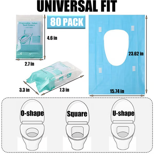 🧻 Portable Disposable Toilet Seat Covers 🚽 Sanitary Barrier Cover for Travel, Camping, Hotel & Daily Public Restroom Use