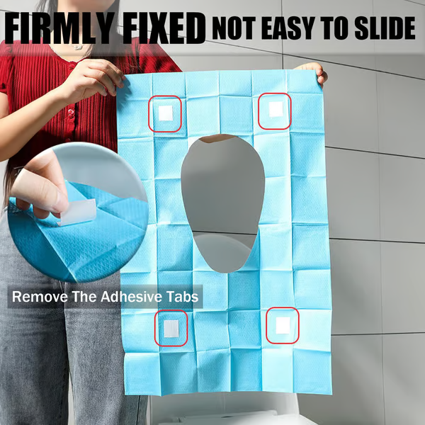 🧻 Portable Disposable Toilet Seat Covers 🚽 Sanitary Barrier Cover for Travel, Camping, Hotel & Daily Public Restroom Use