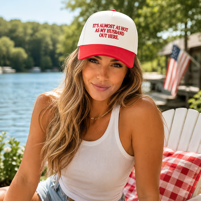⏳LAST DAY SALE 49% OFF!! Funny “It’s Almost As Hot As My Husband Out Here” Cap