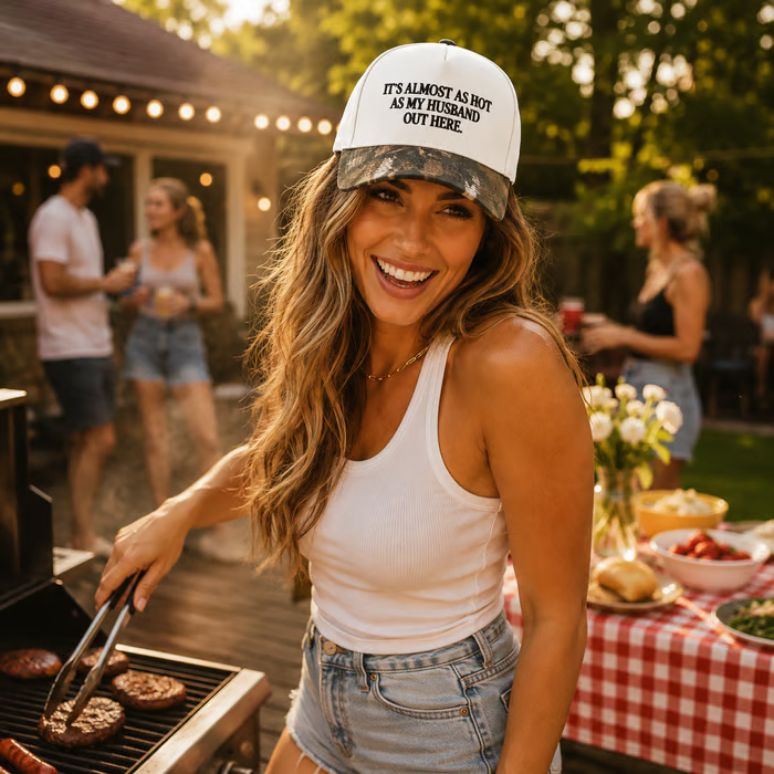 ⏳LAST DAY SALE 49% OFF!! Funny “It’s Almost As Hot As My Husband Out Here” Cap