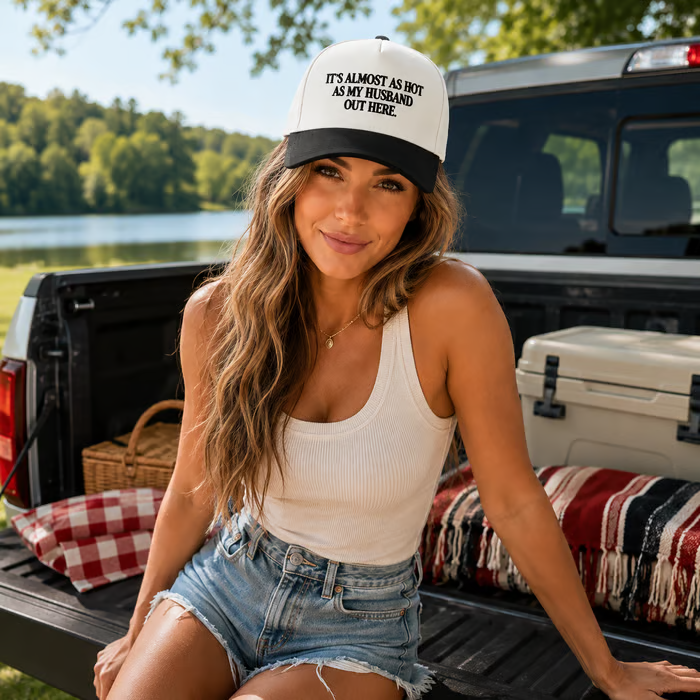 ⏳LAST DAY SALE 49% OFF!! Funny “It’s Almost As Hot As My Husband Out Here” Cap