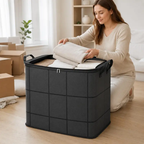 🧳 Large Capacity Storage Bin – Zippered Organizer for Blankets, Clothes & Bedding