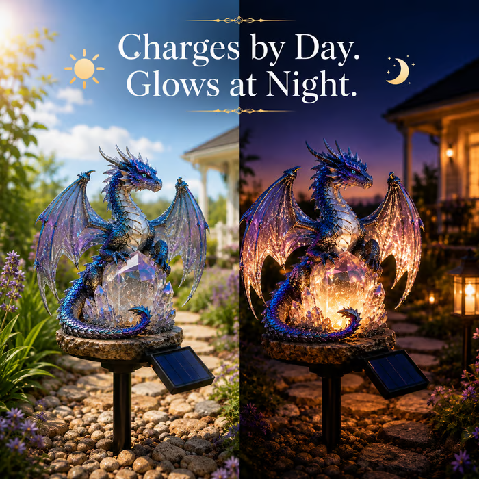 🔥 LAST DAY 50% OFF | Solar Crystal Dragon Garden Light ✨ Fantasy Outdoor Solar Decor