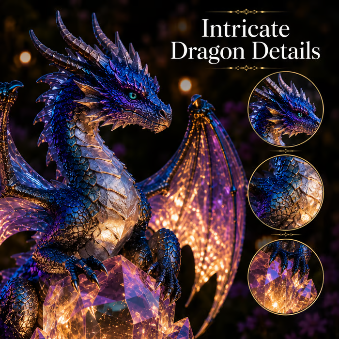 🔥 LAST DAY 50% OFF | Solar Crystal Dragon Garden Light ✨ Fantasy Outdoor Solar Decor