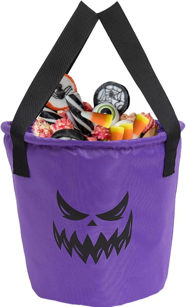 💥LAST DAY SALE 49% OFF💥 Halloween Candy Bucket with LED Lights Trick or Treat Bags for Kids and Adults Halloween Basket
