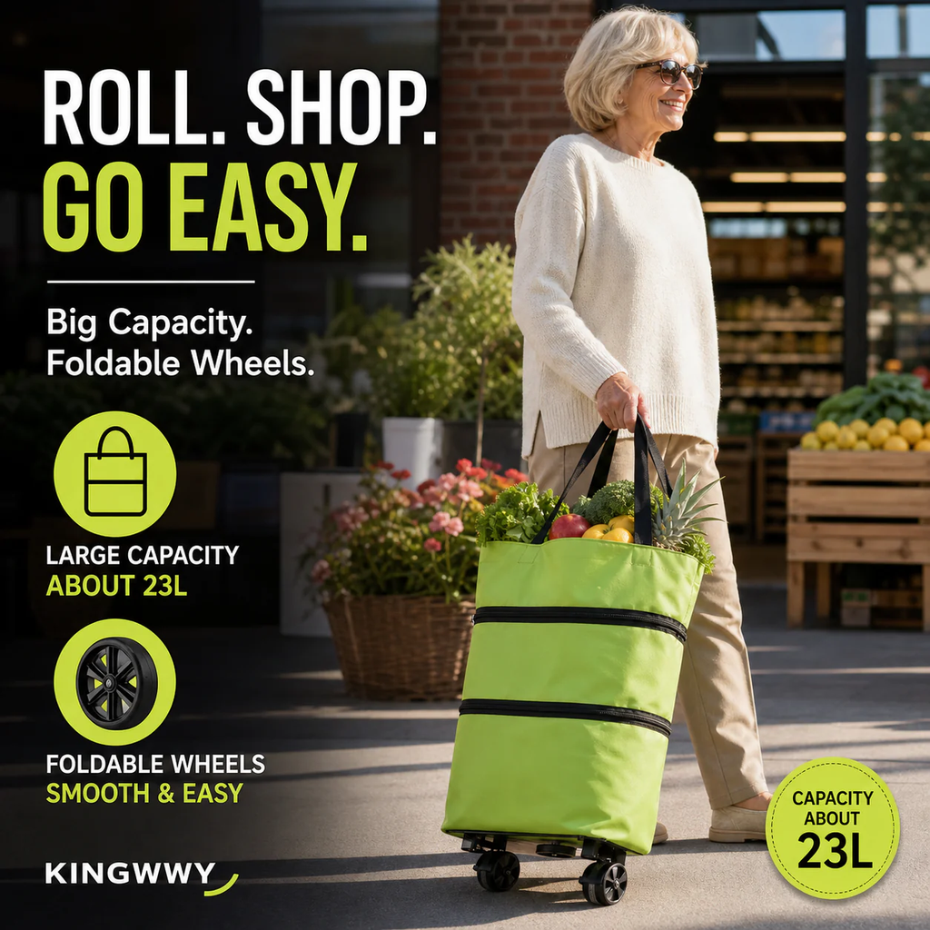 🛒 Portable Foldable Shopping Cart