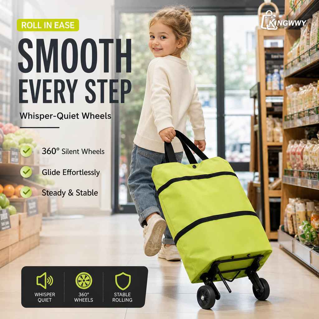 🛒 Portable Foldable Shopping Cart