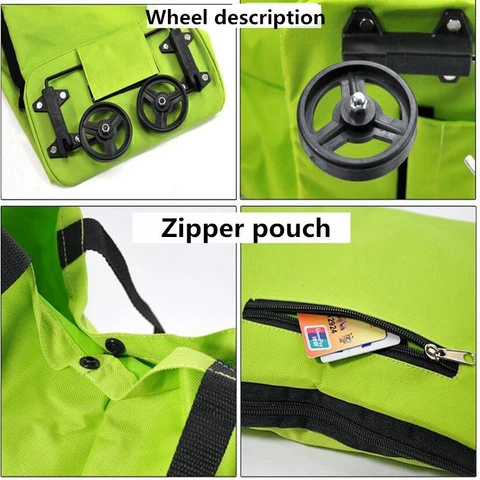 🛒 Portable Foldable Shopping Cart