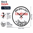🔥LAST DAY 50% OFF⏰ "Who Cares What Time It Is? You’re Retired!" 🎉 Funny Retirement Wall Clock