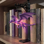 🔥LAST DAY 50% OFF - 🐉DragonGlow Hanging Purple Dragon Bookend Light