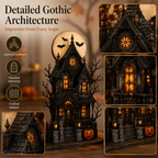 🔥Last Day 49% OFF - 🧙🖤Lighted Halloween Haunted House & Character Figurine Collection