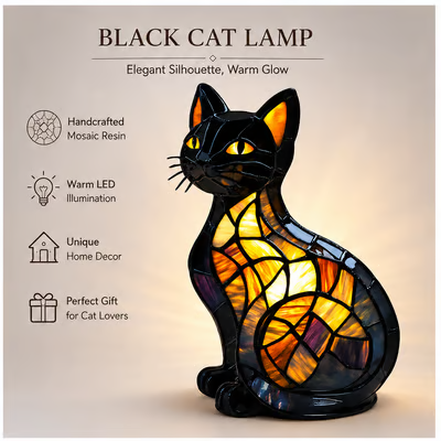 🎁Last Day 49% OFF - 😽Handmade Cat Lamp