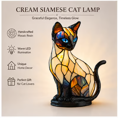 🎁Last Day 49% OFF - 😽Handmade Cat Lamp