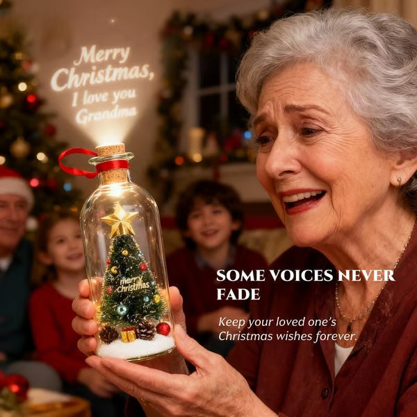 🔥Limited Time 49% Off🎄 8" Recordable Christmas Tree Message In A Bottle